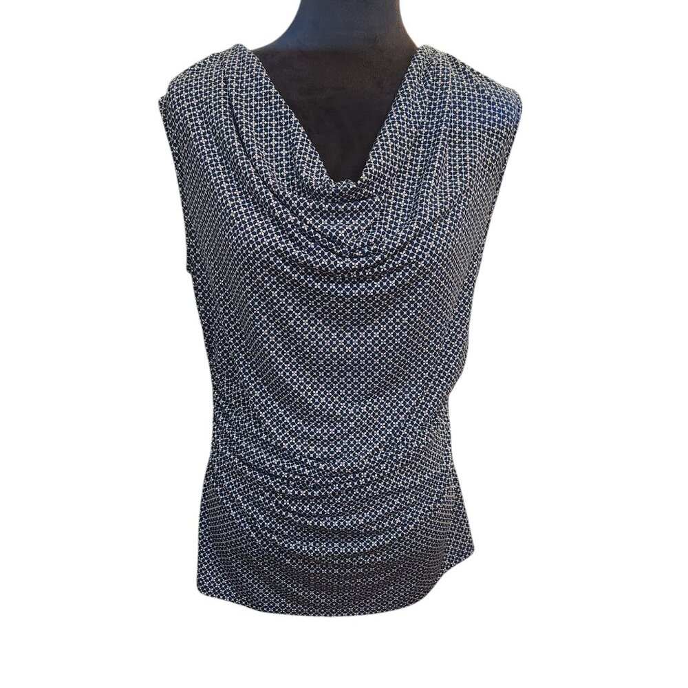 Vince Camuto Beautiful Cowl/Drape Neck Blouse Size L